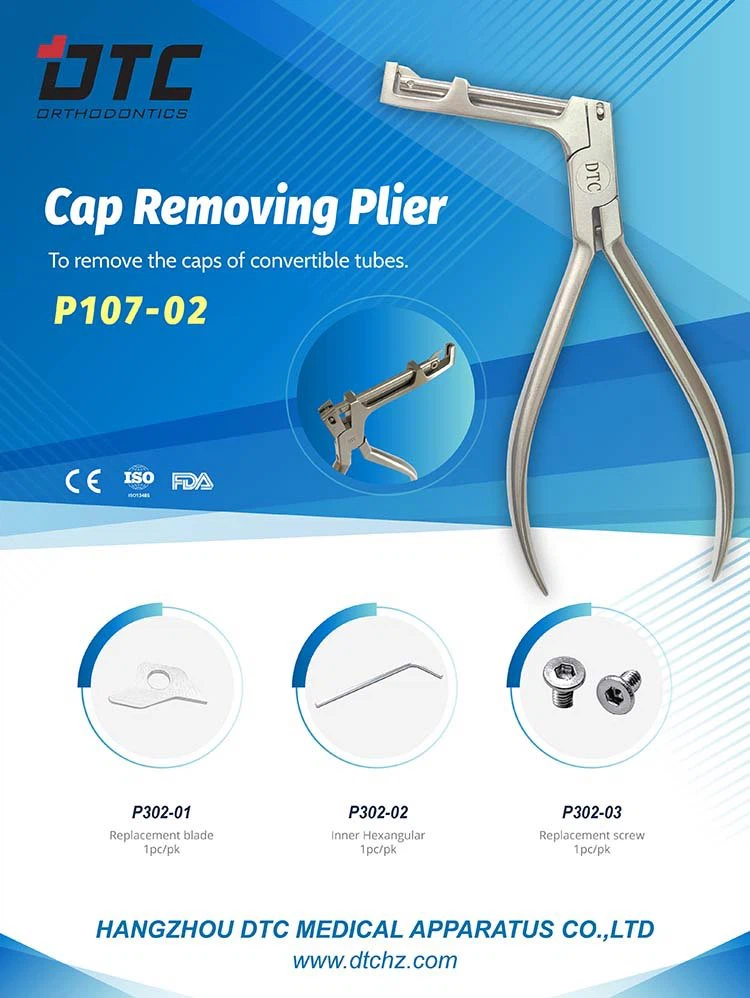 Orthodontic cap removing pliers for buccal tubes Orthodontic cap removing pliers for buccal tubes